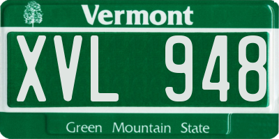 VT license plate XVL948