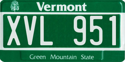 VT license plate XVL951