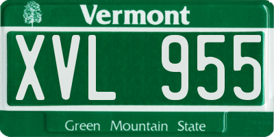 VT license plate XVL955