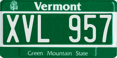 VT license plate XVL957