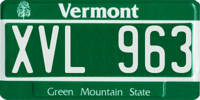 VT license plate XVL963