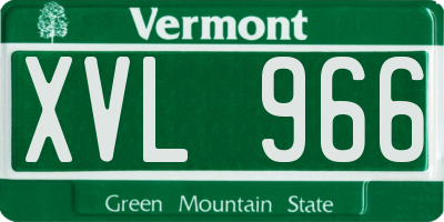 VT license plate XVL966
