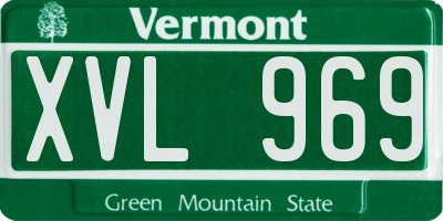 VT license plate XVL969