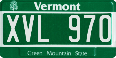 VT license plate XVL970