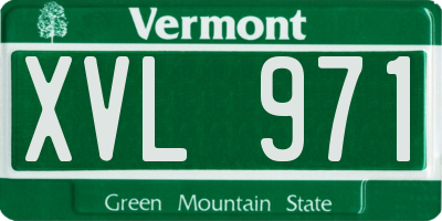 VT license plate XVL971