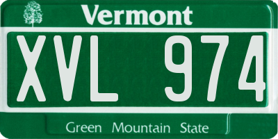 VT license plate XVL974