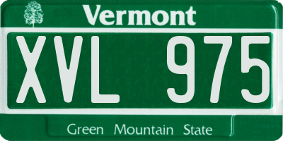 VT license plate XVL975