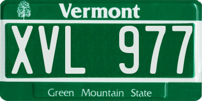 VT license plate XVL977