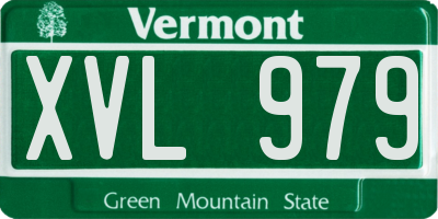 VT license plate XVL979
