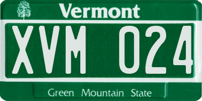 VT license plate XVM024