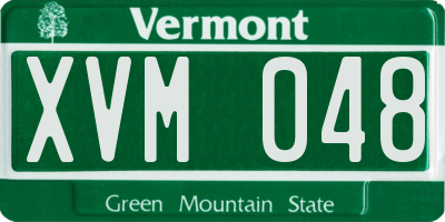 VT license plate XVM048