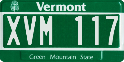 VT license plate XVM117