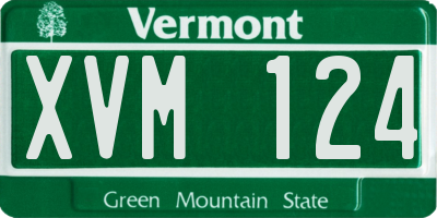 VT license plate XVM124