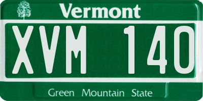 VT license plate XVM140