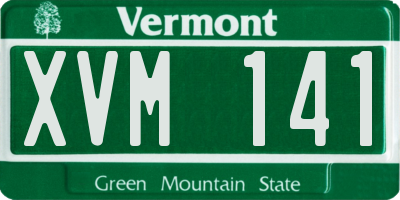 VT license plate XVM141