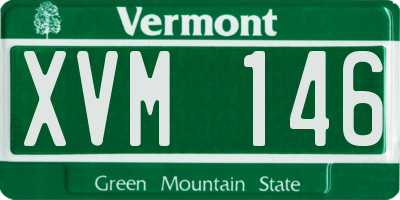 VT license plate XVM146