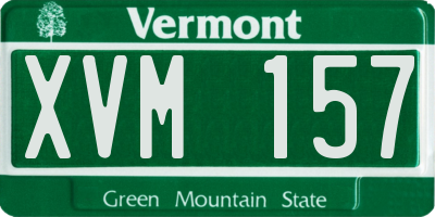 VT license plate XVM157