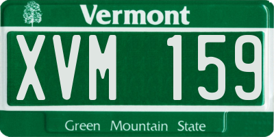 VT license plate XVM159