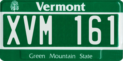 VT license plate XVM161
