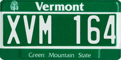VT license plate XVM164