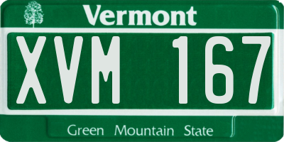 VT license plate XVM167