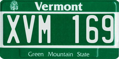 VT license plate XVM169