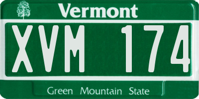VT license plate XVM174