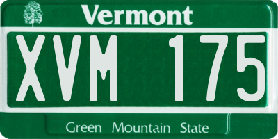 VT license plate XVM175
