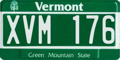 VT license plate XVM176