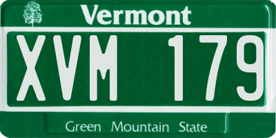 VT license plate XVM179