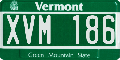 VT license plate XVM186