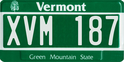 VT license plate XVM187