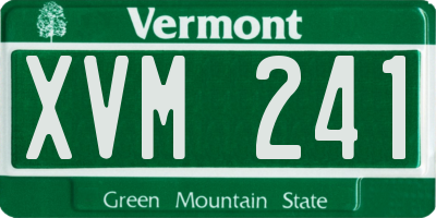 VT license plate XVM241