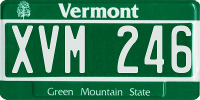 VT license plate XVM246
