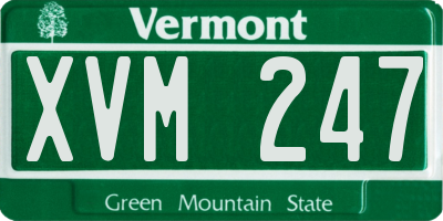 VT license plate XVM247