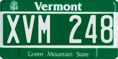 VT license plate XVM248
