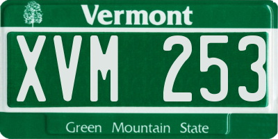 VT license plate XVM253