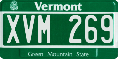 VT license plate XVM269