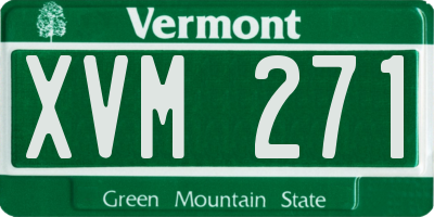 VT license plate XVM271