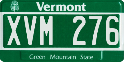 VT license plate XVM276