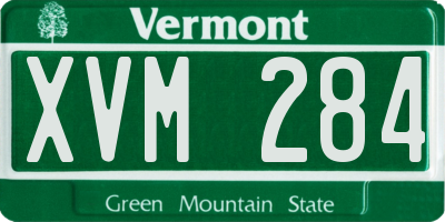VT license plate XVM284