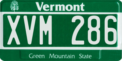 VT license plate XVM286