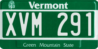 VT license plate XVM291