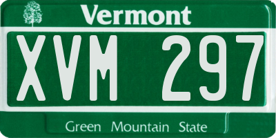 VT license plate XVM297