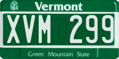 VT license plate XVM299
