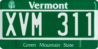 VT license plate XVM311