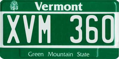 VT license plate XVM360
