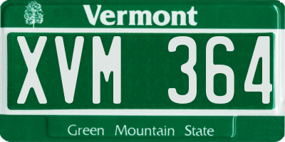 VT license plate XVM364