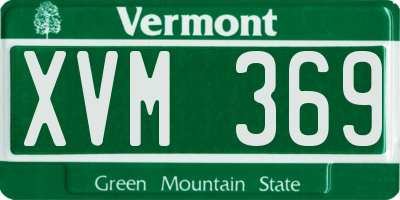 VT license plate XVM369