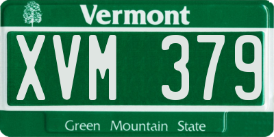 VT license plate XVM379
